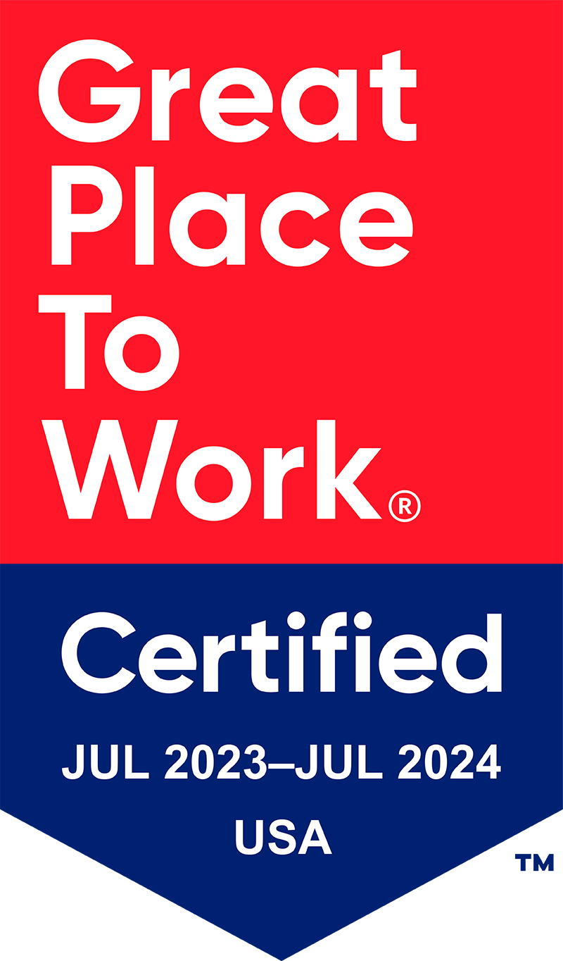 Zertifiziert als großartiger Arbeitsplatz Juli 2022 – Juli 2023 USA