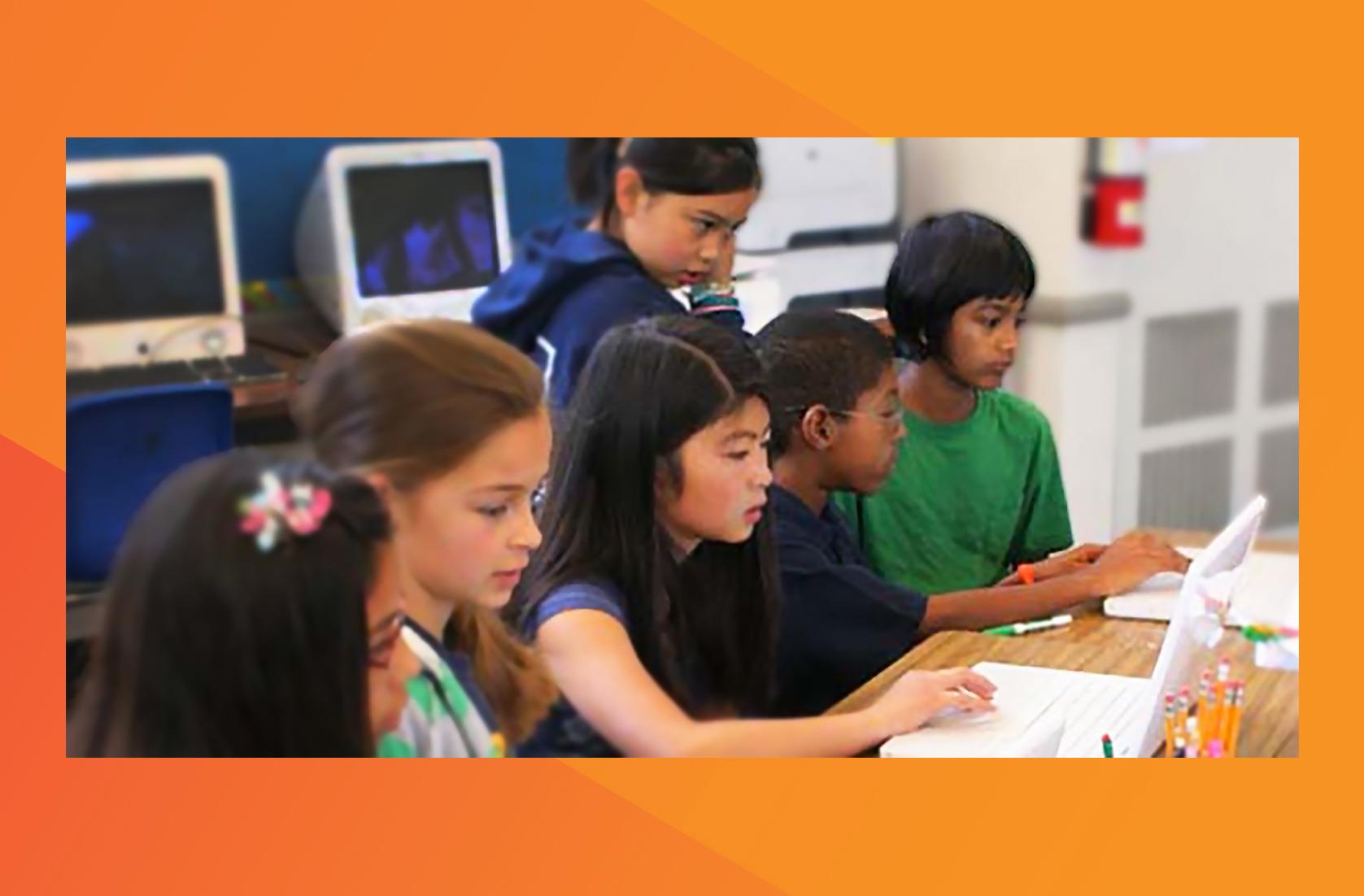 students using computers