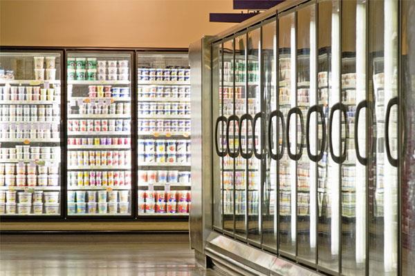refrigerated grocery store aisles
