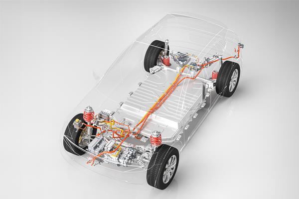 transparent car with visible internals